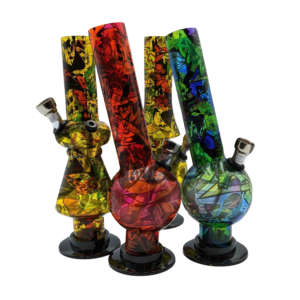 35cm Medium Bong Acrylic Bong Graffiti Style Pipe In Various Colours