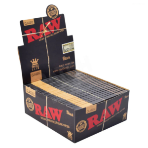 Raw + Tips Black King Size Wide Rolling Papers